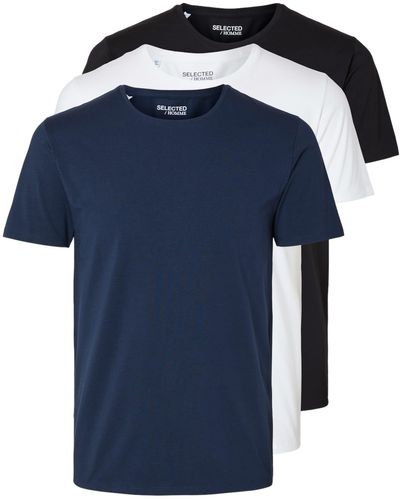 SELECTED T-shirt 'slhroland' - Blau