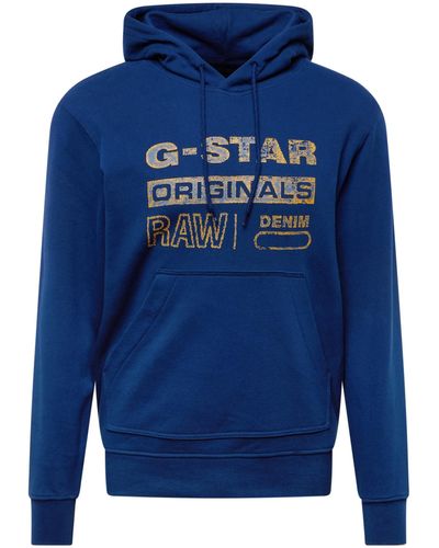 G-Star RAW Sweatshirt 'distressed originals' - Blau