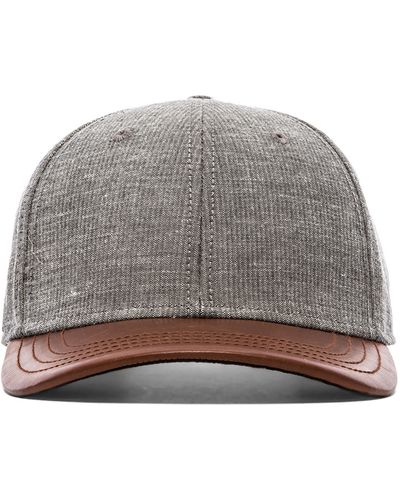 Rag & Bone Leather Brim Baseball Cap - Gray