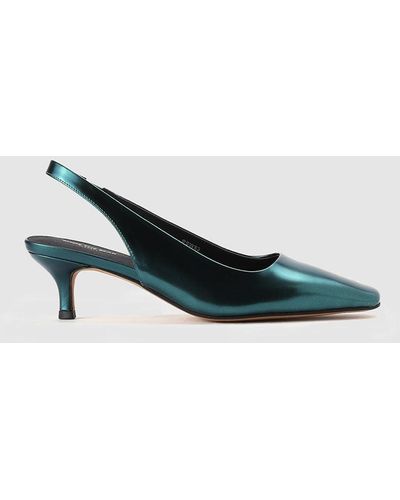 metallic blue heels