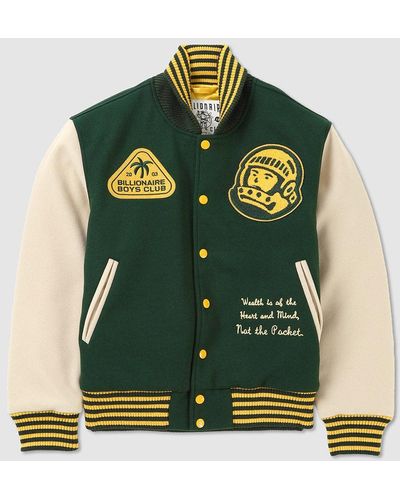 BBCICECREAM Tropical Varsity Jacket in Green for Men | Lyst