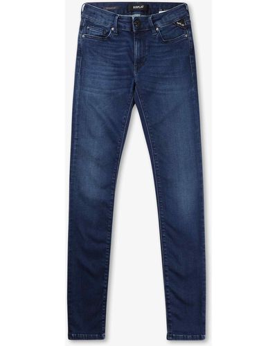 Replay Skinny Fit New Luz Hyperflex Xlite Jeans in Blue | Lyst UK