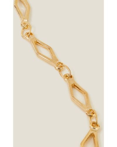 Accessorize Women's 14ct Gold-plated Diamond Cut-out Chain - Metallic