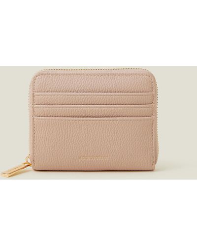 Accessorize Pink Zip Around Wallet - Natural