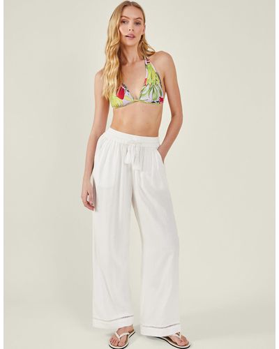 Accessorize Women's Embroidered Trousers White
