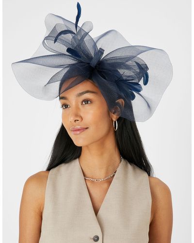 Accessorize Women's Navy Blue Large Double Bow Crin Headband