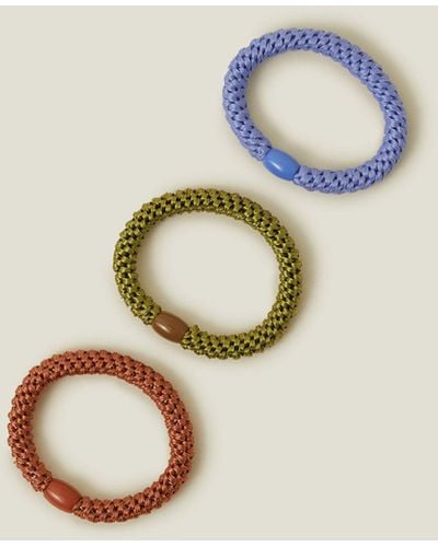 Accessorize Blue/green/red 3-pack Cord Hairbands