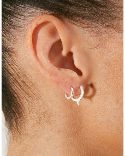 Accessorize Women's Sterling Silver Conch Earring - Brown