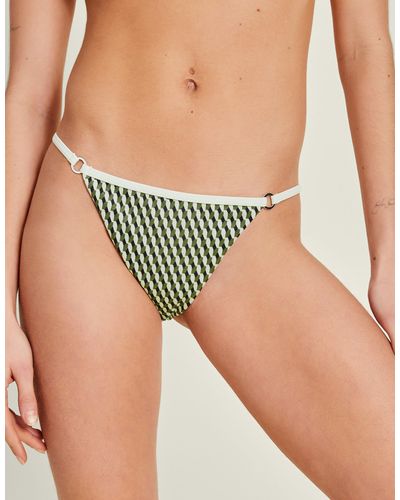Accessorize Women's Darks Multi Jacquard Bikini Bottoms - Green
