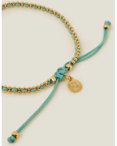 Accessorize Women's 14ct Gold-plated Friendship Bracelet - Metallic