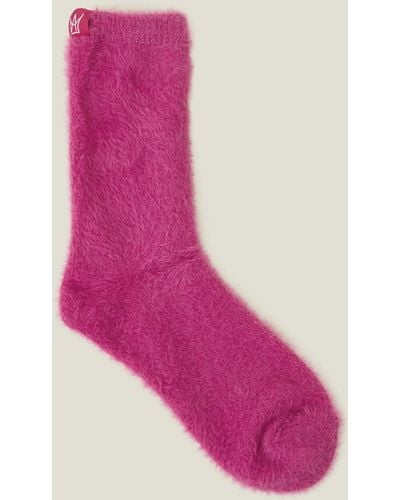 Accessorize Cosy Fluffy Socks Pink