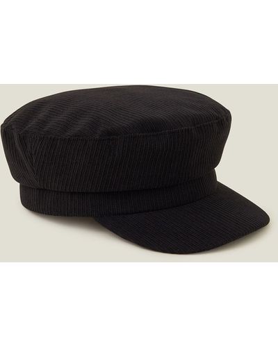Accessorize Women's Black Cord Baker Boy Hat