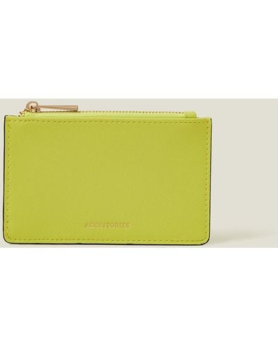 Accessorize Classic Card Holder Green - Yellow