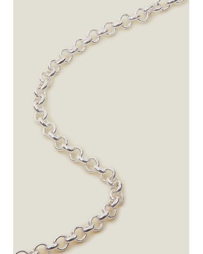Accessorize Women's Sterling Silver-plated Belcher Chain Necklace - Natural