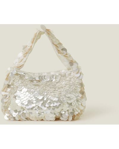 Accessorize Women's Silver/white Bridal Sequin Bag - Natural