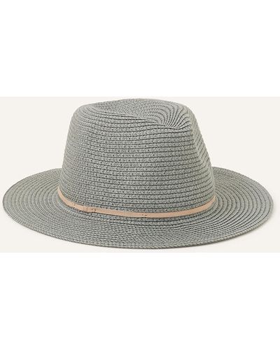 Accessorize Women's Packable Panama Hat Green - Grey