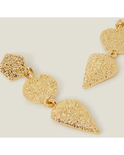 Accessorize Gold Geometric Drop Earrings - Metallic
