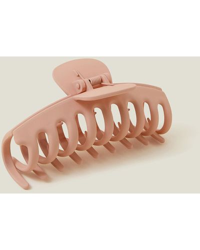 Accessorize Women's Pink Extra Large Matte Claw Clip