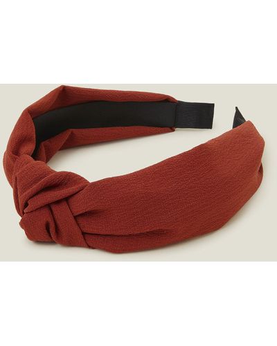 Accessorize Women's Brown Knot Fabric Headband - Red