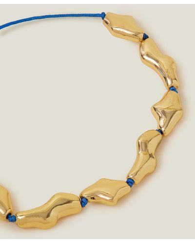 Accessorize Women's Blue Wavy Shape Friendship Bracelet - Metallic