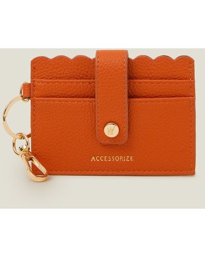 Accessorize Women's Keychain Card Holder Orange