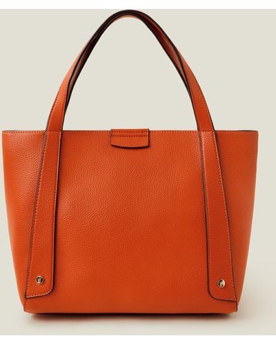 Accessorize Women's Orange Evie Medium Handheld Bag