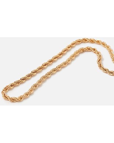 Accessorize Women's Gold Berry Blush Twisted Rope Necklace - Metallic