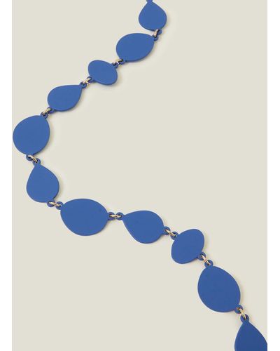 Accessorize Organic Shapes Necklace - Blue