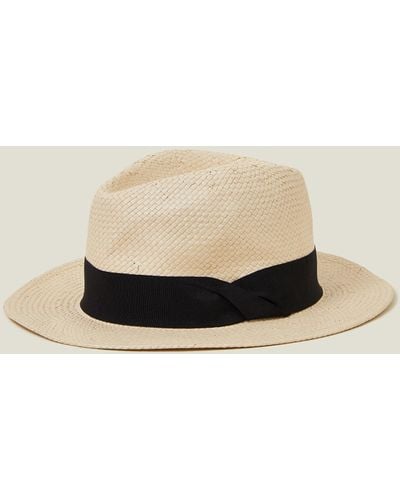 Accessorize Women's Black Panama Hat - Natural