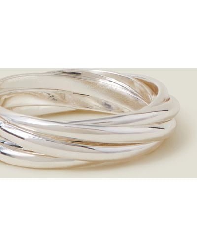 Accessorize Women's Interlocking Ring Silver - Natural