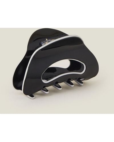 Accessorize Women's Black Curved Contrast Claw Clip