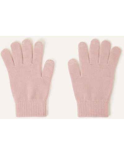 Accessorize Super Pale Pink Stretch Touch Gloves
