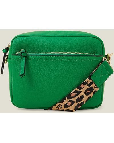 Accessorize Women's Camera Bag With Webbing Strap Green
