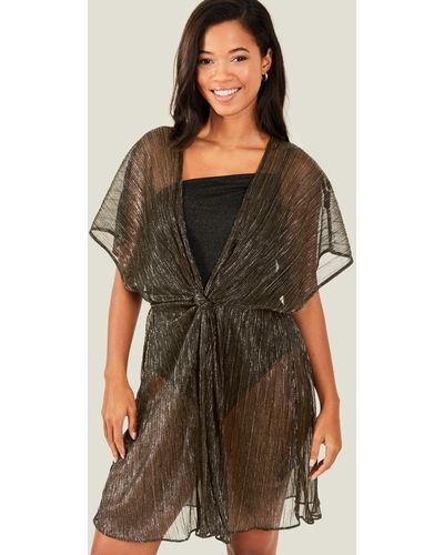 Accessorize Women's Shimmer Kaftan Black - Brown