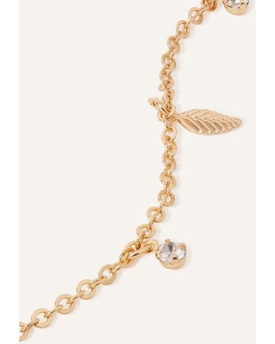 Accessorize Women's Gold Feather Charm Bracelet - Metallic