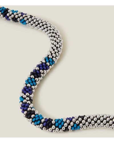Accessorize Women's Blue Large Beaded Necklace
