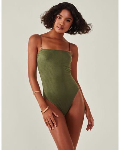 Accessorize Women's Shimmer Swimsuit Green