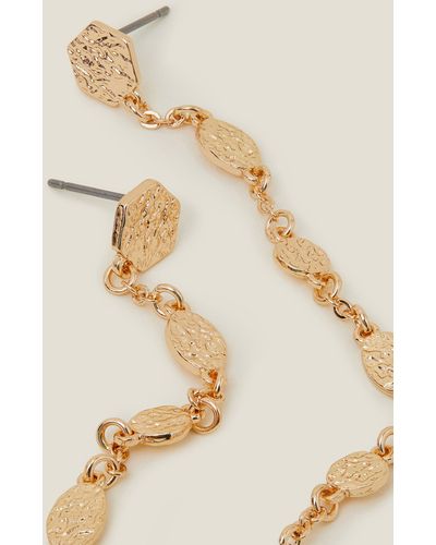 Accessorize Women's Gold Long Geometric Earrings - Natural