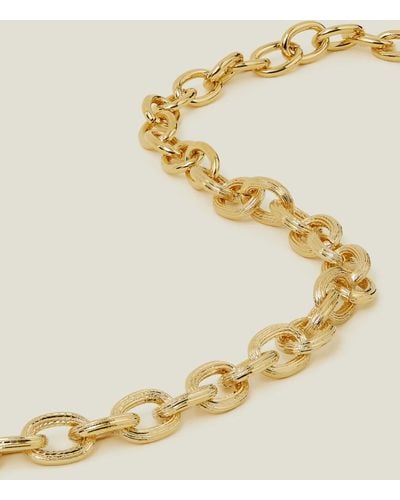 Accessorize 14ct Gold-plated Chunky Curb Chain - Metallic