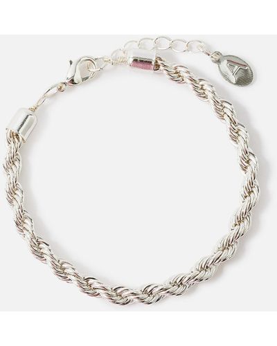 Accessorize Women's Tan Twisted Rope Bracelet - White