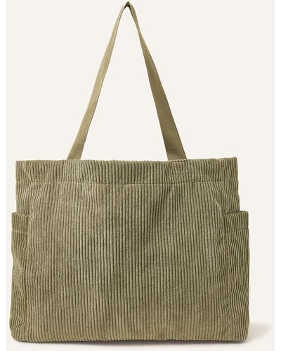 Accessorize Women's Green Textured Cord Shopper Bag