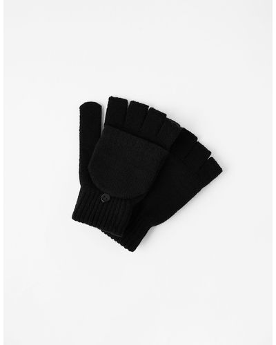 Accessorize Plain Capped Gloves - Black