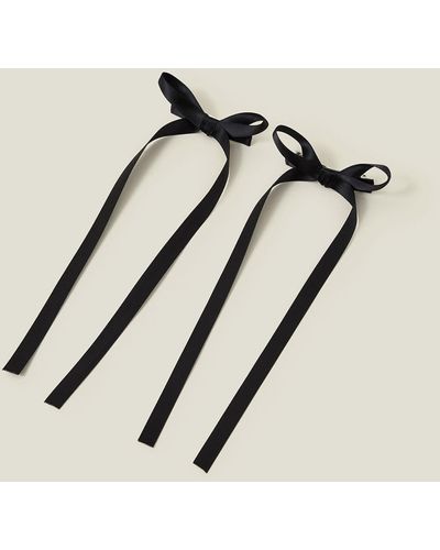 Accessorize Women's 2-pack Mini Bow Clips Black - Natural
