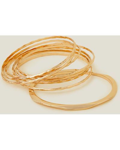 Accessorize Women's Gold 8-pack Bangles - Metallic