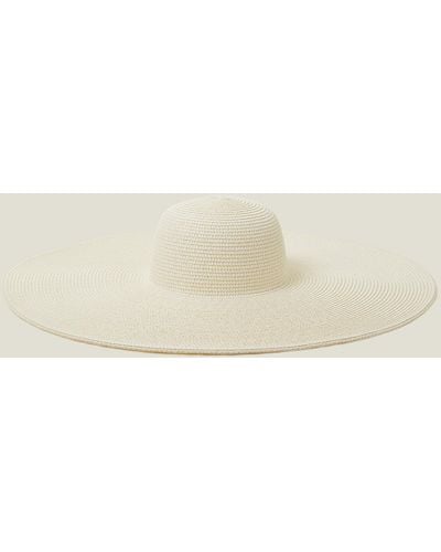 Accessorize Women's Extra Large Floppy Hat White - Natural