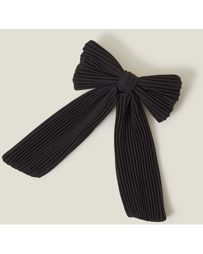 Accessorize Women's Pleated Bow Hair Clip Black