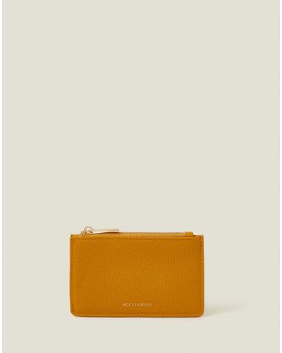 Accessorize Women's Yellow Classic Card Holder - Natural