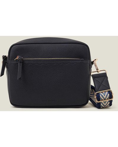 Accessorize Women's Camera Bag With Webbing Strap Blue