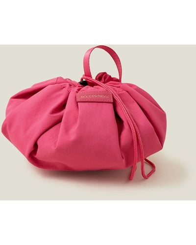 Accessorize Women's Pink Drawstring Make Up Bag