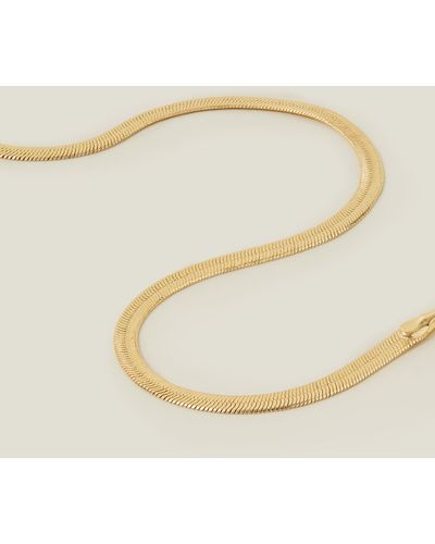 Accessorize Women's 14ct Gold-plated Omega Chain Anklet - Natural